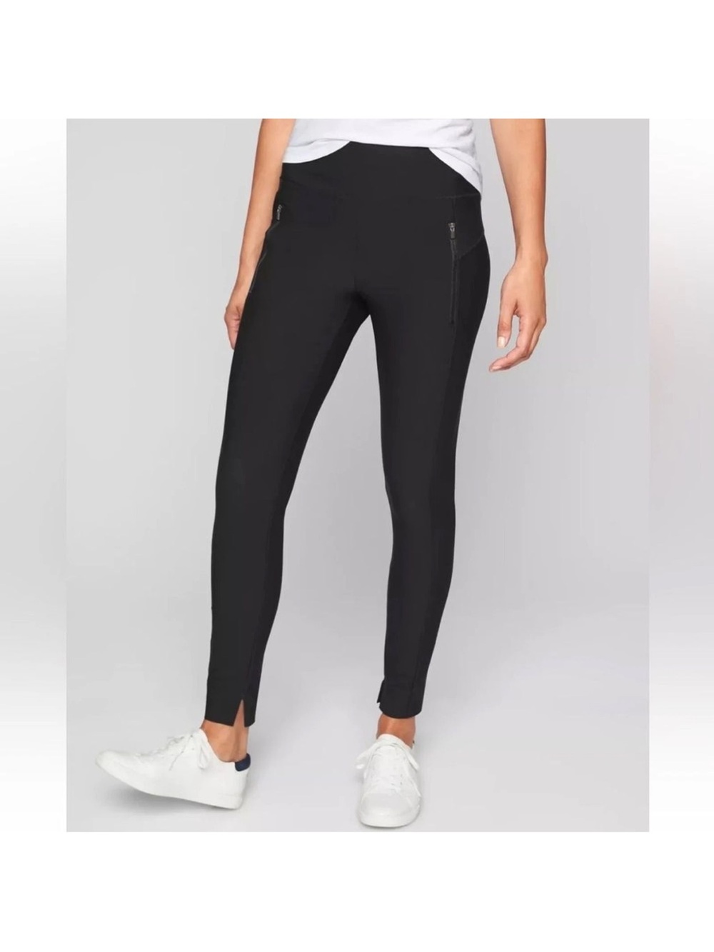 Athleta Black Zip Pocket Slim Ankle Pants